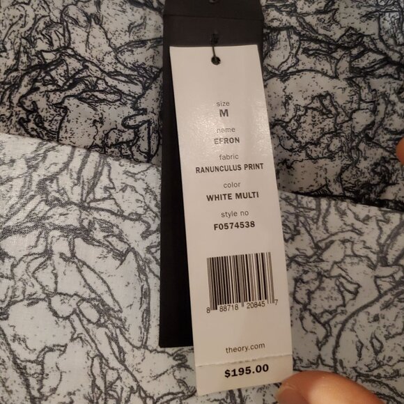 Theory Rare Printing Button Down Shirt Sz M - Picture 2 of 2